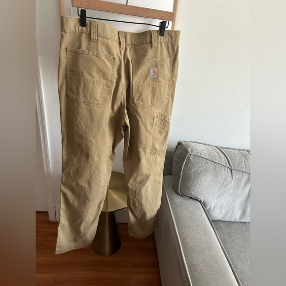 Carhartt Carpenter Tan Cargo Men’s Streetwear Work Pants Size 36/32 - Picture 1 of 10